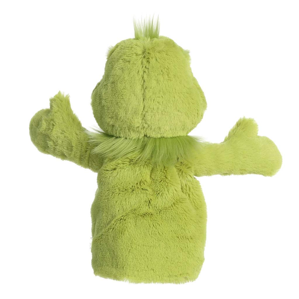Aurora® Whimsical Dr. Seuss™ Grinch Hand Puppet Stuffed Animal - Magical Storytelling - Officially Licensed - Green 10 Inches