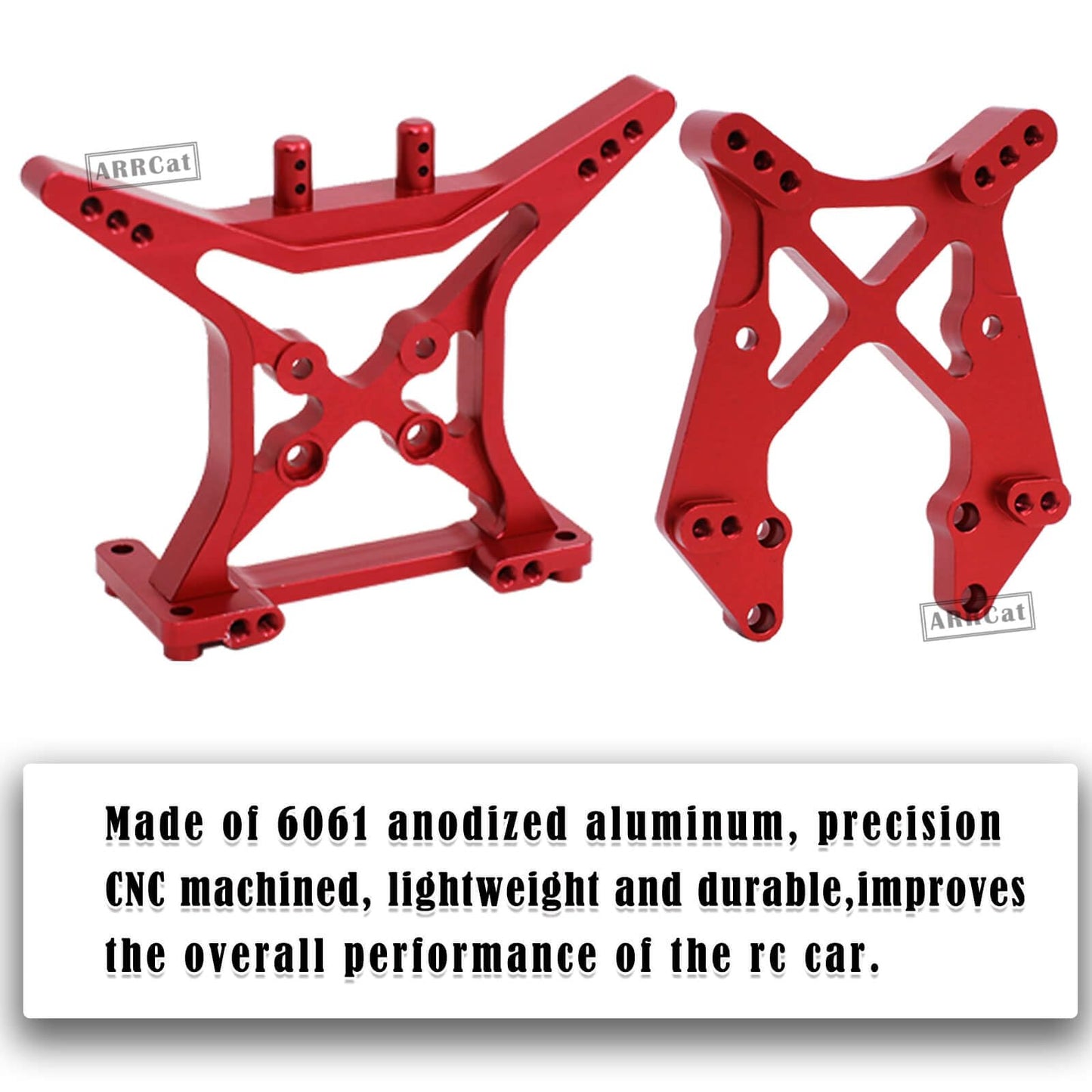ARRCat Shock Tower Upgrade Part for 1/10 ECX 2WD,4PCSFront Rear Shock Tower Hop Ups,#ECX1020#ECX331001,Red
