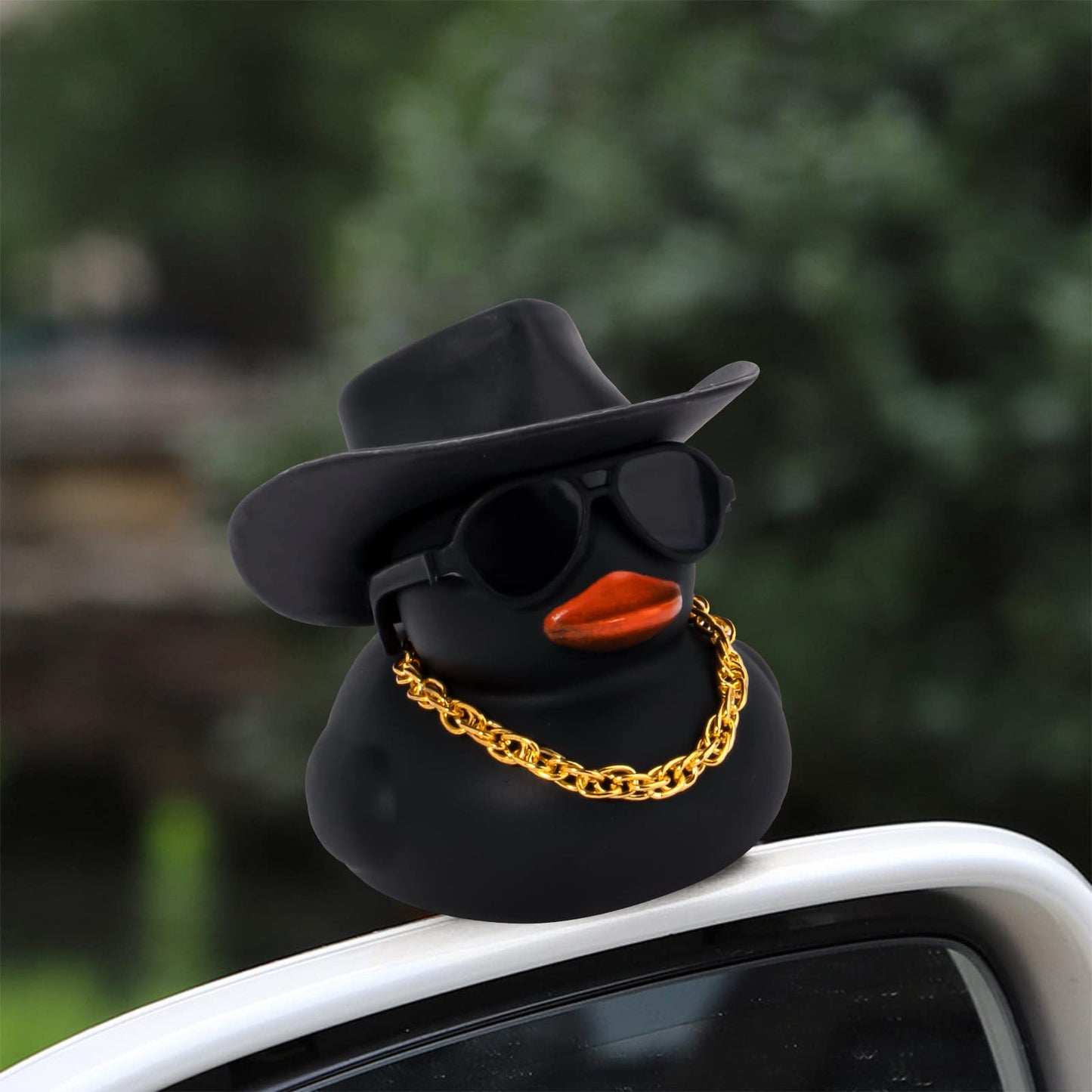 Wonuu Car Accessories Rubber Ducks Dashboard Decorations Rubber Duck Pink Accessories Dashboard Duck Car Decorations Car Ducks For Dashboard Car Duck Car Dashboard Decorations, Bg-Black-Cowboyblack
