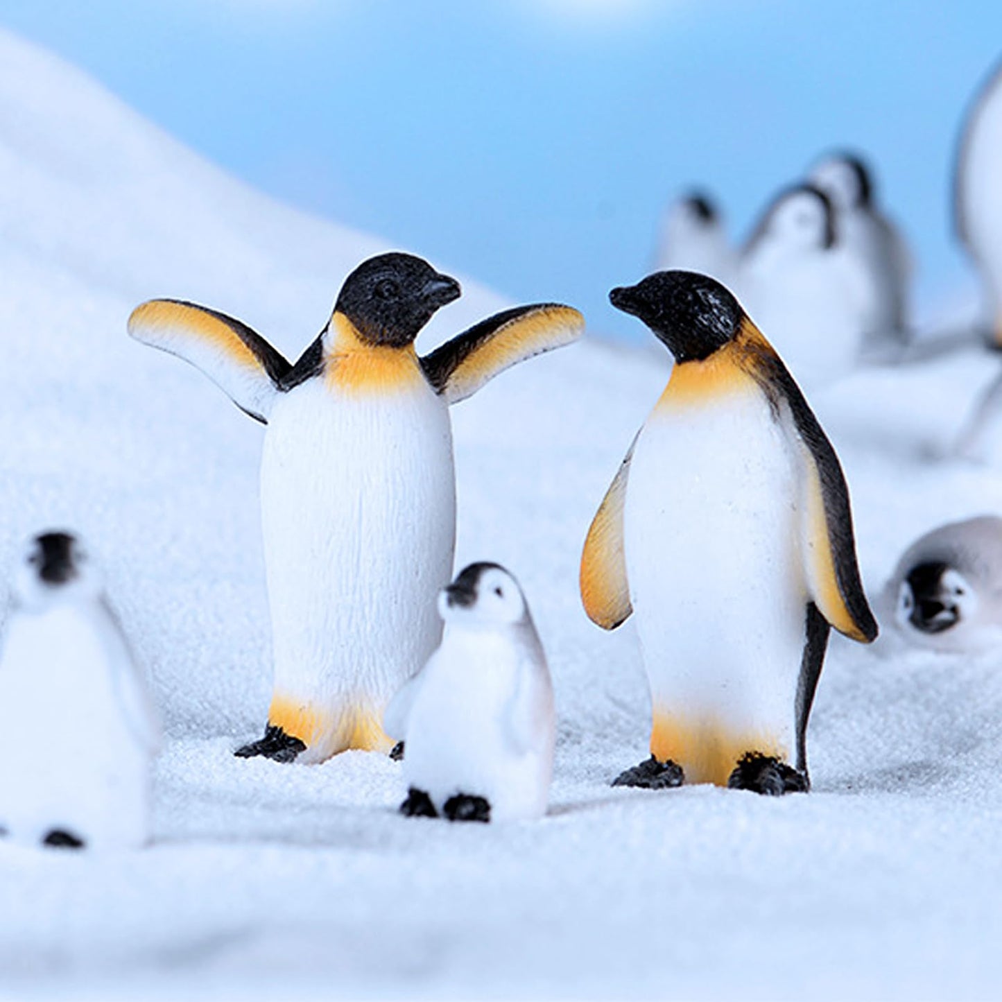 Onest 12 Pieces Mini Arctic Animals Figurines Set Polar Bear Figurines Plastic Arctic Animal Toy Small Polar Bear Polar Animal Figurines Set For Kids Birthday Gift