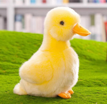Backlood Toys 8 Inch Small Yellow Duck Plush Stuffed Toy - Acrylic Fiber, Cute Design