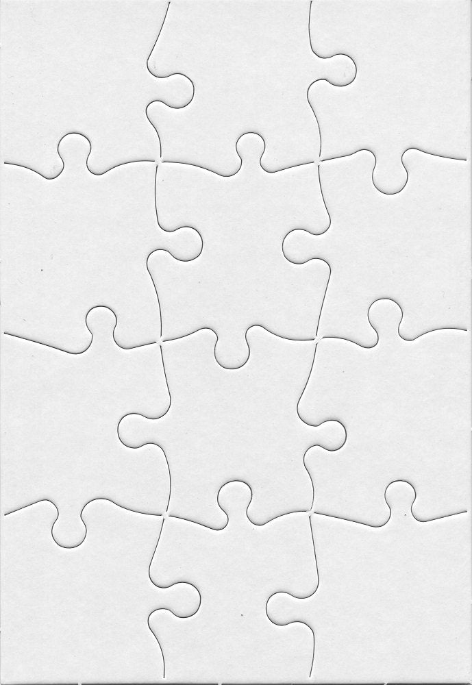 24 Blank Jigsaw Puzzles - 5.5 X 8 Inch, 12 Pieces Each - Hygloss Dyi Party Invites, Perfect For Decorating, Kids' Activities, Ar