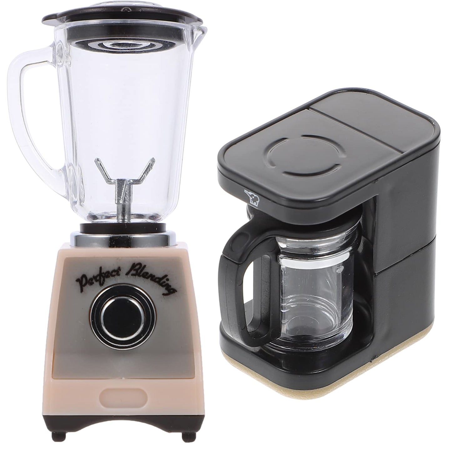 Luozzy Mini Blender Toy & Coffee Machine Model 1: 12 Miniature Dollhouse Kitchen Accessories Coffee Pot Blender Toy For Kids Pre
