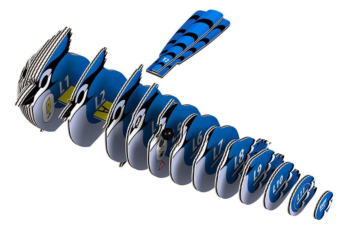 Eugy Blue Jay 3D Puzzle, 26 Piece Eco-Friendly Educational Toy Puzzles For Boys, Girls & Kids Ages 6+