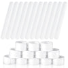Gemscream 12 Pcs White Silicone Slap Bracelets - DIY Soft Wristbands for Craft Projects, Birthday Parties, Halloween, Christmas
