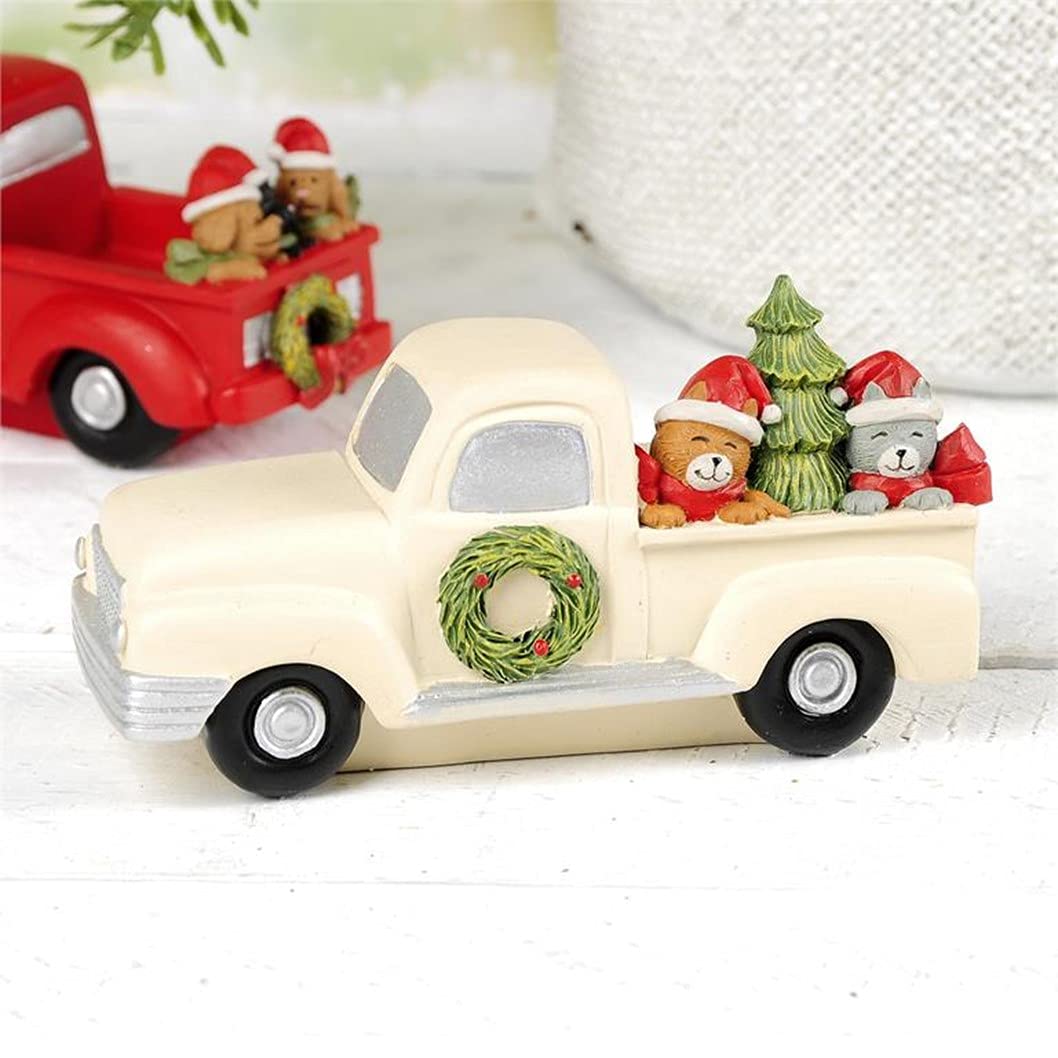 Blossom Bucket 208-12791 Christmas Truck With Cats, 2.5-Inch Length 2.5 X 1.75