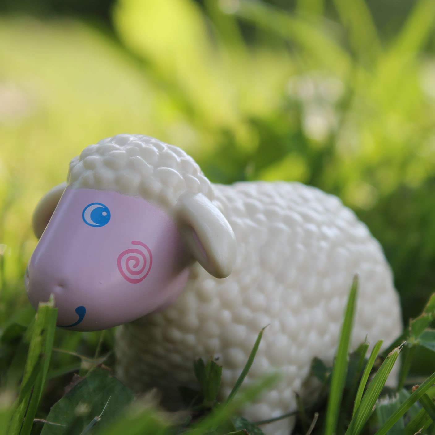 HABA Little Friends Sheep Figure - 3.5" Farm Animal Toy - Multi-Color, Plastic, Model 302984