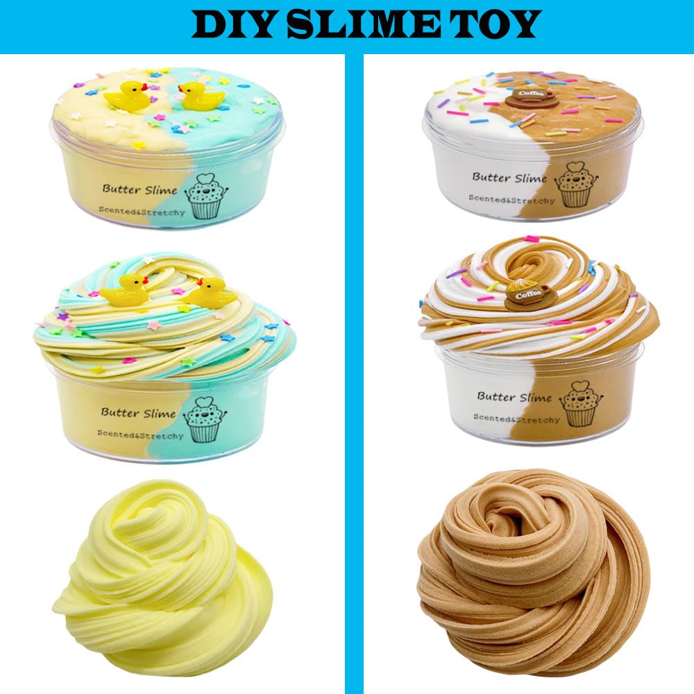 Gxyslm Butter Slime Kit 11Packed, Party Favors For Kids, Dual Colored, Novelty And Gag Toys For Girls And Boys, Creative Stimula
