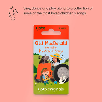 Yoto Old Macdonald & Other Pre-School Songs - Kids Musical Card For Use With Player & Mini All-In-1 Audio Device, Screen-Free Li