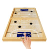 Clapjoy Slingo 2 in 1 Wooden String Hockey Game - Compact Brown Board Game for Adults & Kids