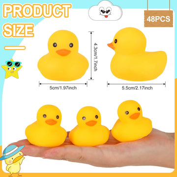 Jerify 100 Pcs Bulk LED Rubber Ducks Light up Yellow Bathtub Rubber Ducks Glow Bath Floating Toys with LED Lights Birthday Hallo