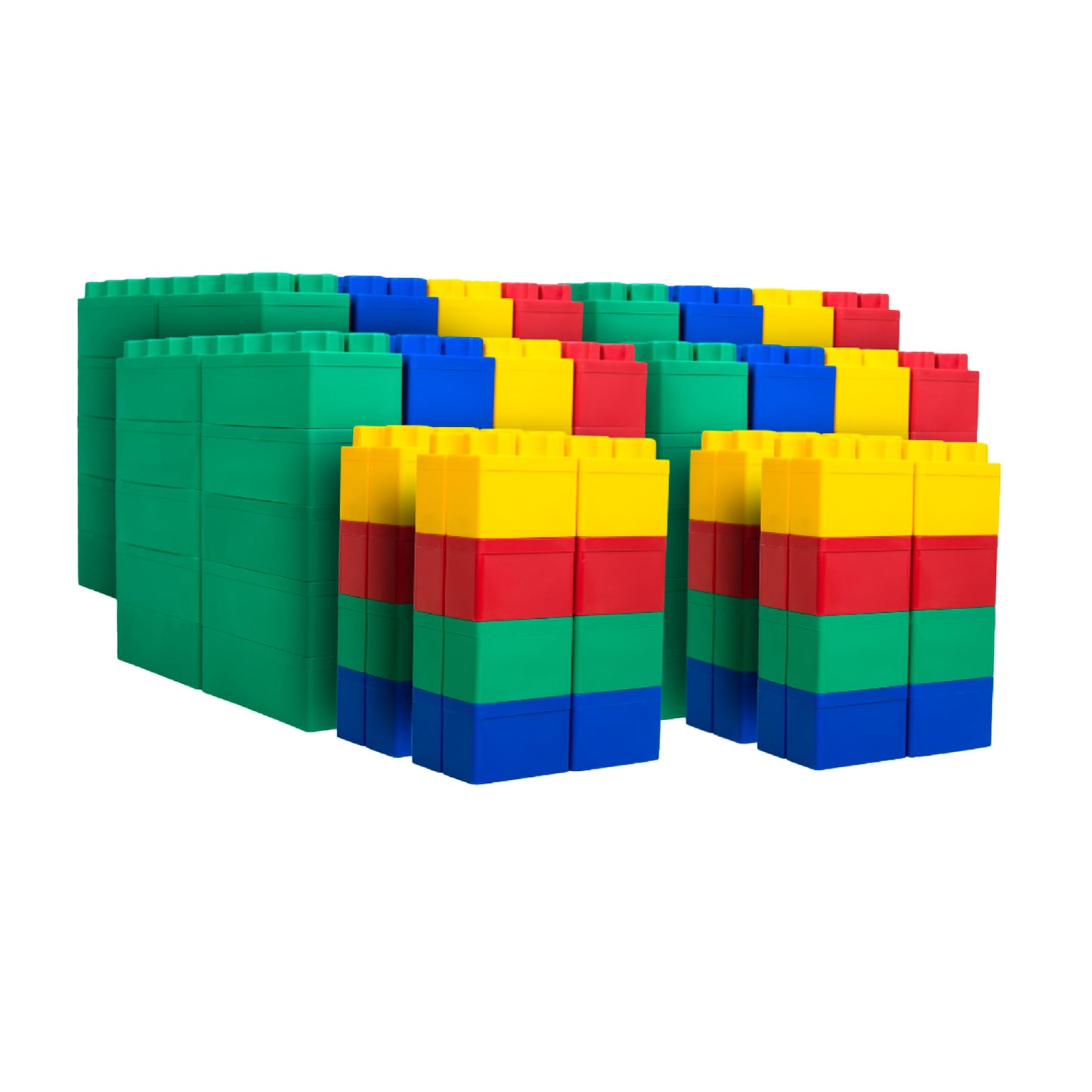 Biggoblocks Big Blocks For Kids Ages 4-8 - Indoor & Outdoor Blocks For Kids Games - Large Building Blocks (192 Pc) Jumbo Set