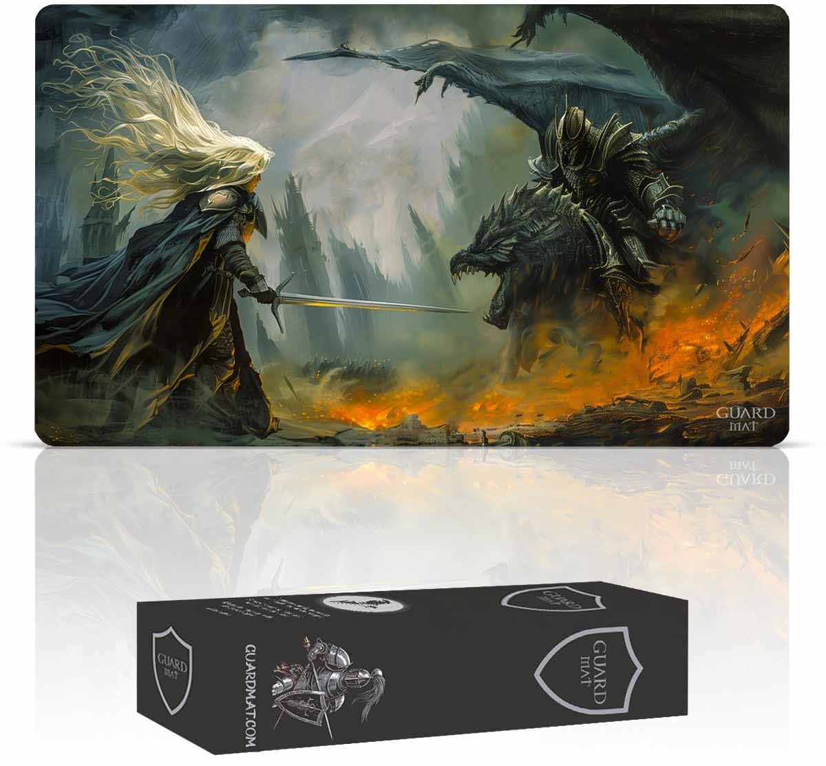 GuardMat - I Am No Man (Stitched) - MTG Playmat - Compatible with Magic The Gathering Playmat - Play MTG, YuGiOh, LOTR Lord of T