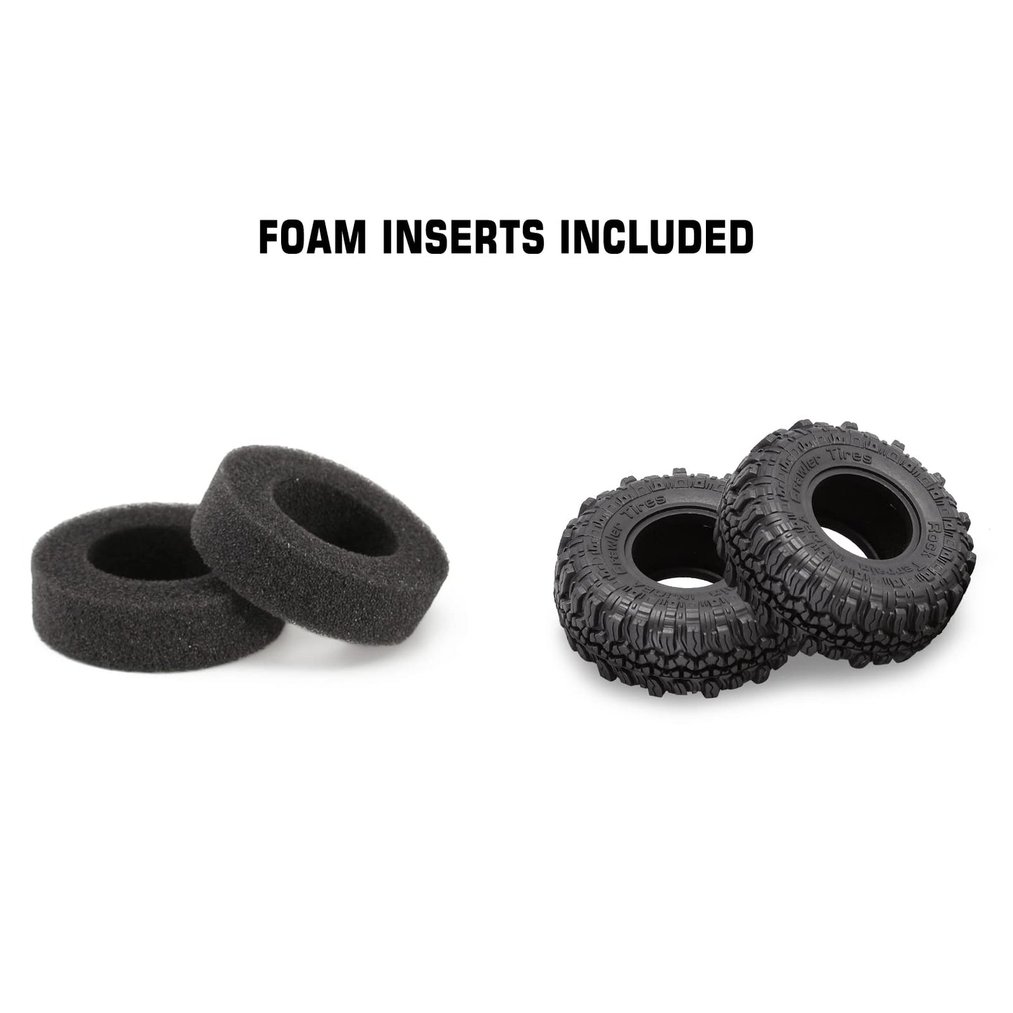 INJORA 1.0 Tires Soft Rubber Crawler Wheel Tires for 1/18 TRX4M SCX24 Gladiator Bronco C10 JLU Deadbolt B17 Axial 1/24 1/18 Trac