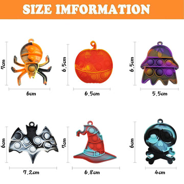 36-Pack Christmas Mini Pop Keychain Fidget Toys, Christmas Day Gifts For Kids Mini Pop Bubble Christmas ,Party Favors Silicone Fidget Keychain Fidget Toy