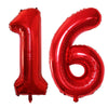 Goer Number 16 Balloons For 16Th Birthday Sweet 16 Party Decorations,42 Inch Jumbo Foil Helium 61 Balloons For 61St Birthday Party Decoration (Red)