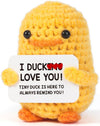 Haibeot Cute Handmade Crochet Duck Gift - 2" Yellow Animal for Her, Anniversary, Birthday, Valentine's, Christmas