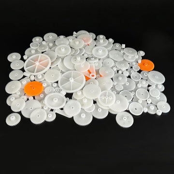 198PCS Small Motor Gears Plastic Gears for Motor RC Car Model Toy DIY Helicopter RC Toy Gear Replacement Module 0.5 (198)