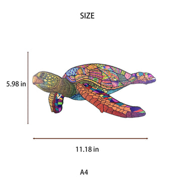 Wentufin - 150 Pieces Wooden Jigsaw Puzzles For Adults Large Size Wood Cut Puzzles Turtle Wooden Jigsaw Puzzles Gift For Christm