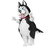Spooktacular Creations Kids Husky Inflatable Costume, Medium Gray Polyester Full Body Dog Suit for Halloween Cosplay Parties