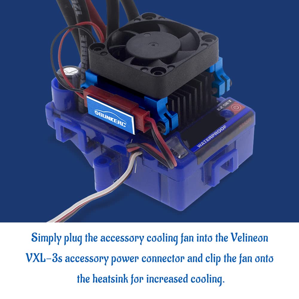 OGRC ESC Cooling Fan Aluminum Alloy ESC Cooling Fan for traxxas 1/10 Slash 4x4 Stampede 4x4 VXL-3s Rustler for Traxxas 3340 Veli