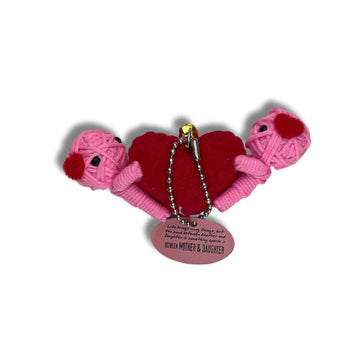 Watchover Voodoo 3-Inch Mother & Daughter Keychain, Handcrafted Multicolored Gift for Good Luck, Model 108010126