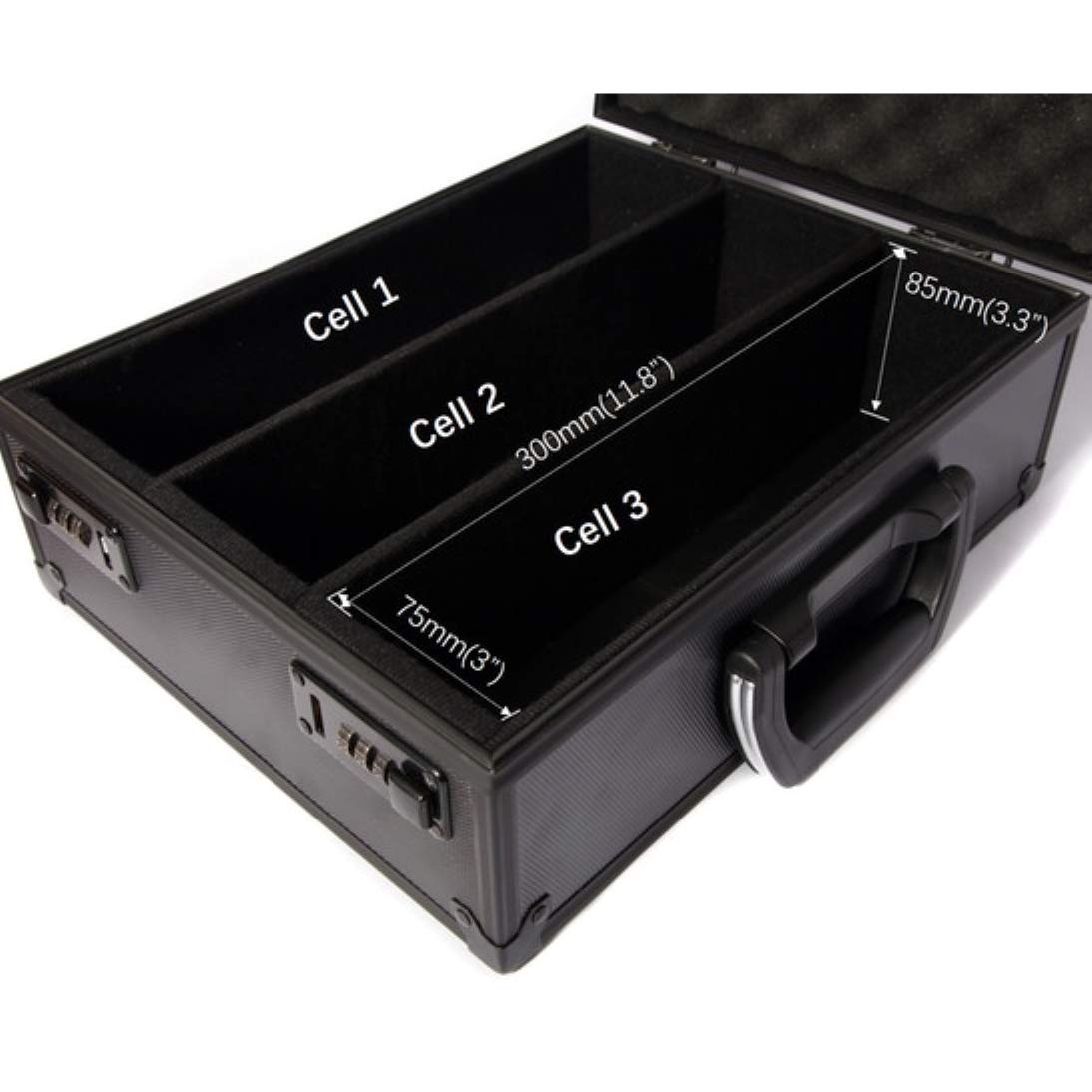 KakapopoTCG Lockable Storage Case for TCG Cards - Silver Plastic Deck Box for MTG, Yu-Gi-Oh, EDH, Commander, and More