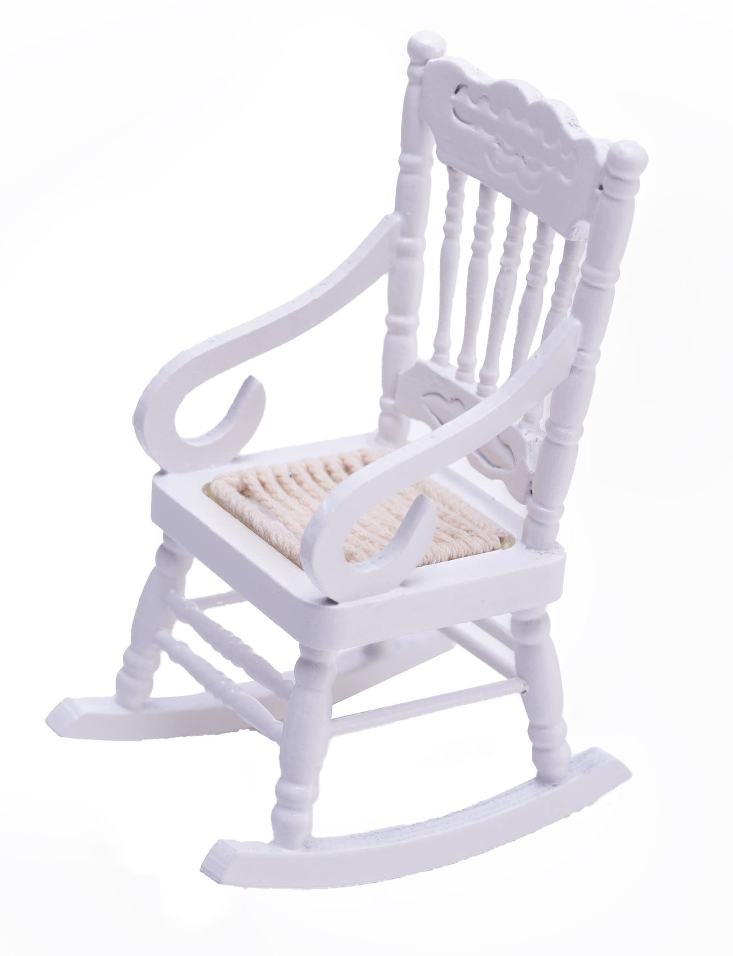 Succuna Dollhouse Miniature Chairs 1 12 Scale Dollhouse Furniture White Red Wooden Rocketing Dining Chairs For Doll House Living