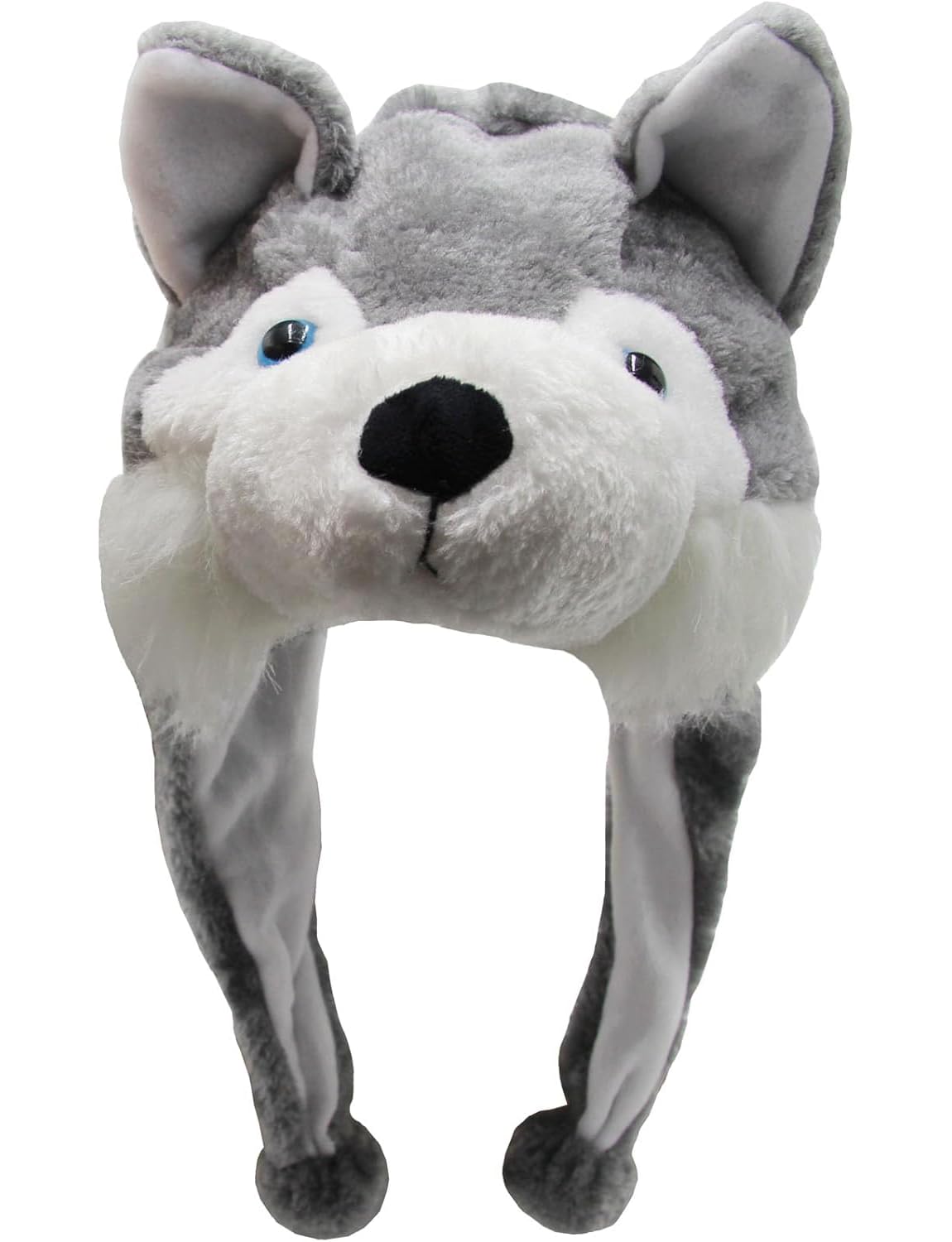 Veryrich Plush Hats, Super Soft Warm Hat Animal Hats, Cozy Winter Hat Novelty Party Cap For Kids Girls Boys - One Size (Husky Ha