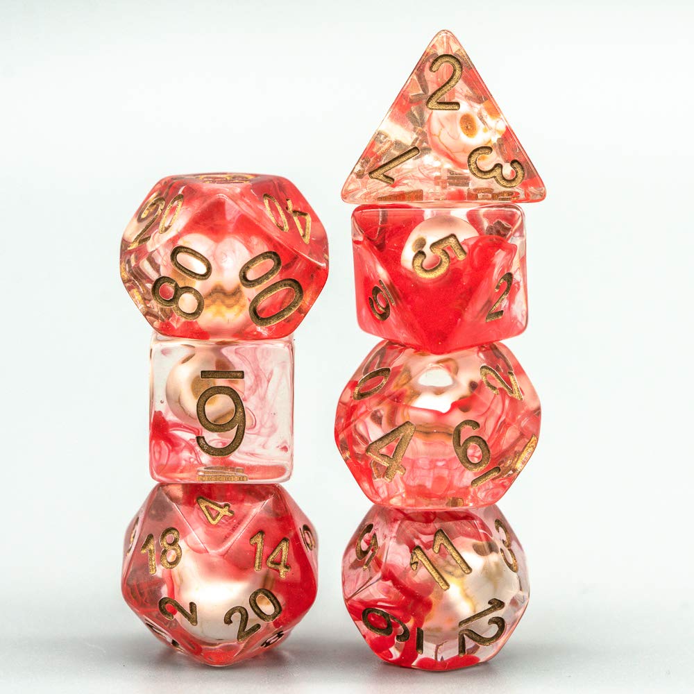 UDIXI Polyhedral DND Dice Set: Skull Dice for Dungeons and Dragons Role Playing Game(RPG),MTG,Pathfinder,Table Game,Board Games