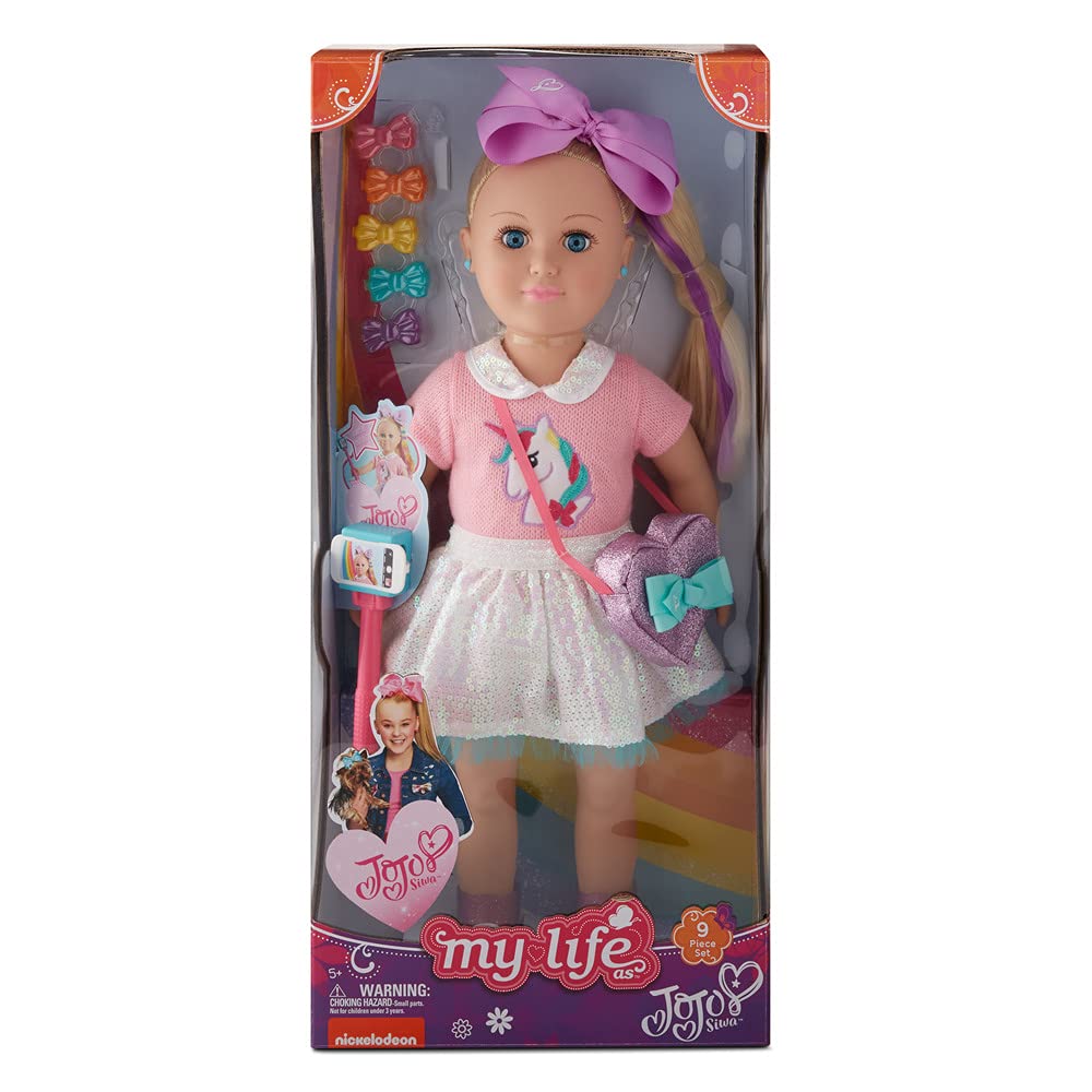 My Life As 18' Poseable Jojo Siwa Doll With Cell Phone And Selfie Stick