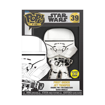 Loungefly Pin Pop! Large Enamel Pin Star Wars: First Order Jet Trooper White - Star Wars Enamel Pins - Cute Collectable Novelty