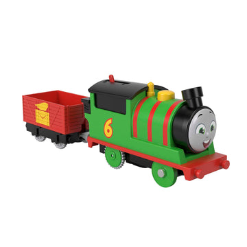 Thomas & Friends Motorized Toy Train Percy Battery-Powered Engine With Tender For Pretend Play Preschool Kids Ages 3+ Years