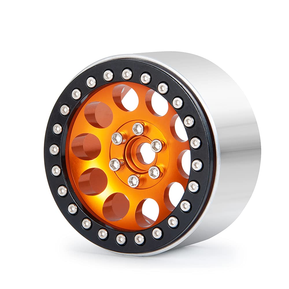 Benedict Harry 2.2 '' Beadlock CNC Wheels Rim 35mm for for 1/10 RC Axial SCX10 Wraith 90048 90018 RR10 TRX4 crawler car (Orange)