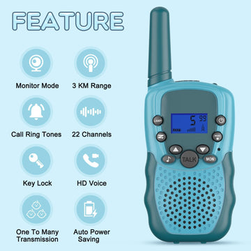 Selieve Walkie Talkies For Kids, Rechargeable Kids Toy For 3 4 5 6 7 8 Year Old Boys Girls, Walkie Talkies Long Range With 22 Ch