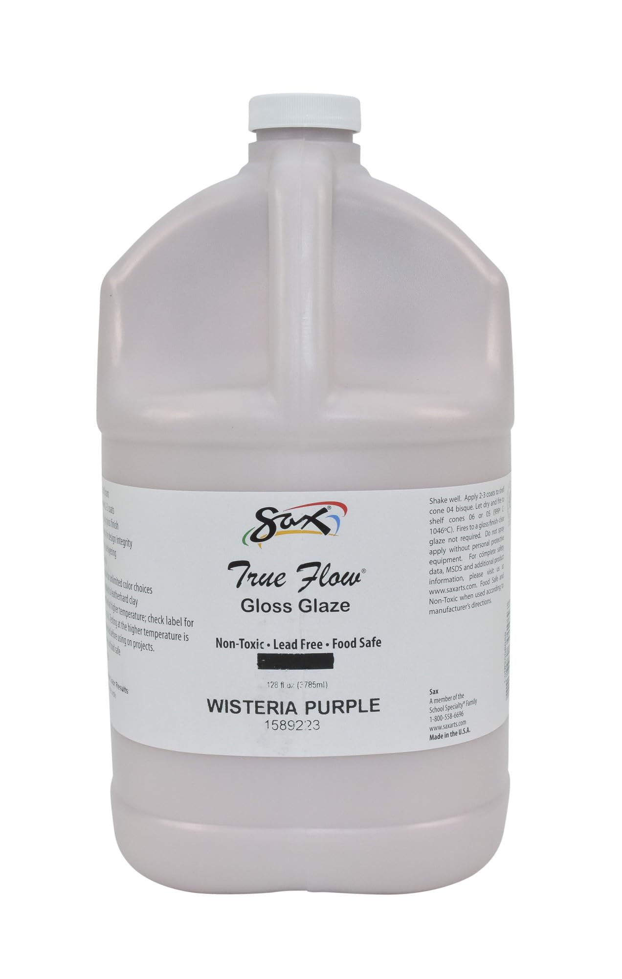 Sax True Flow Gloss Glaze, Wisteria Purple, 1 Gallon