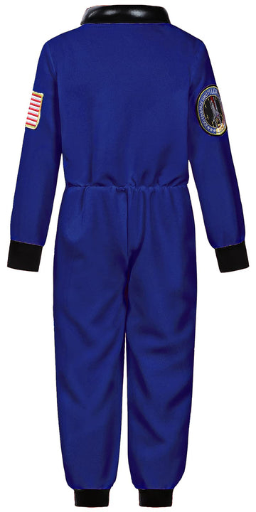 Costumerry Astronaut Costume For Kids Nasa Space Pilot Toddler Boys Birthday Halloween Costumes (Blue, 5-7 Years)