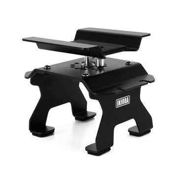 INJORA Aluminum 80g RC Car Stand with Shock Holder for 1/24 1/18 RC Crawler Upgrade(Black)