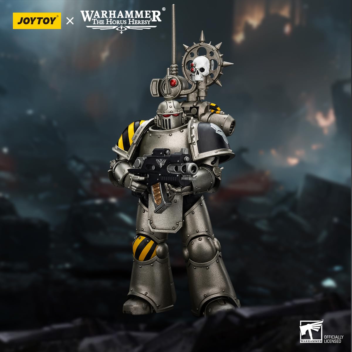 Beerise Joytoy 1/18 Action Figures - Warhammer The Horus Heresy Iron Warriors Mklil Tactical Legionary With Nuncio-Vox - 5,Highl