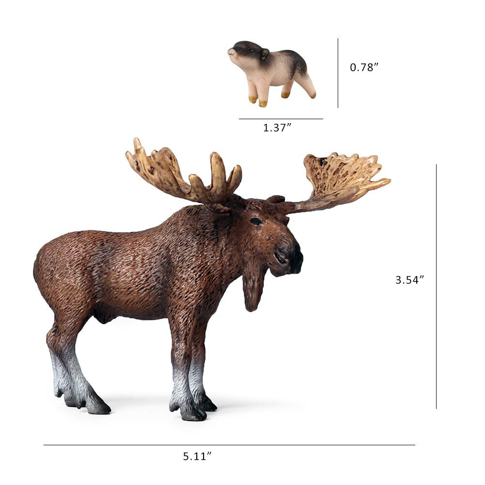 10Pcs Forest Animals Figures, Woodland Creatures Figurines, Miniature Toys Cake Toppers