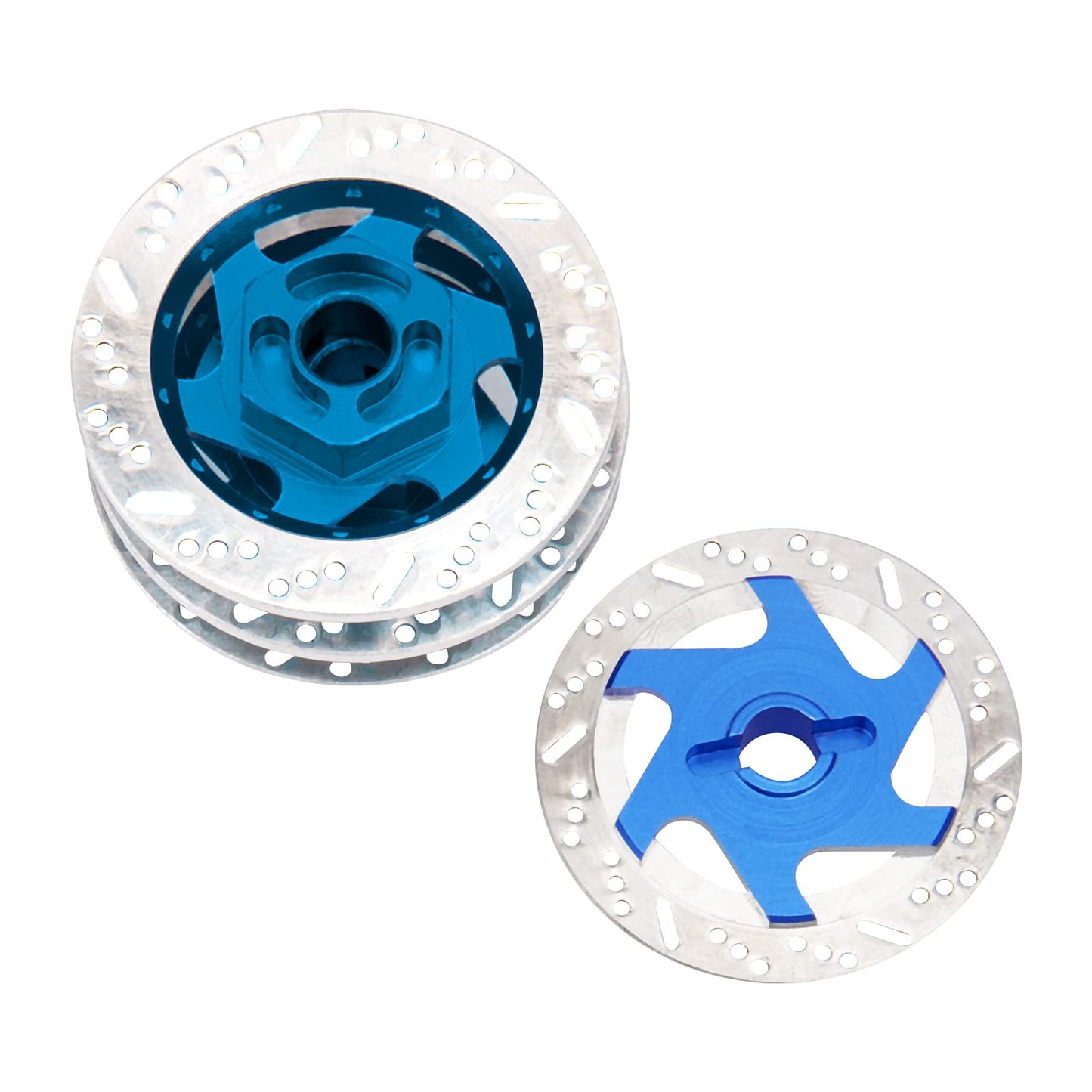 4Pack ShareGoo Metal 12mm Hex Hub Wheel Rim Tires Brake Disc Compatible with Traxxas Tamiya HSP HPI Redcat Racing 1/10 On-Road R