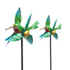 Wonder Garden Wind Spinners Outdoor - 2 Pack Small Metal Hummingbird Green Wind Spinner Windmill, Wind Sculpture For Yard Patio