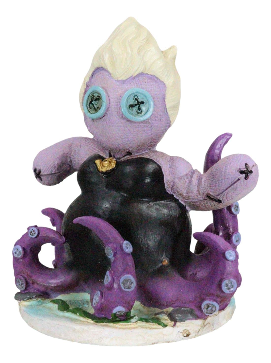 Ebros Day Of The Dead Pinheadz Monster With Voodoo Stitches Figurine Halloween Collectible Fantasy Mythical Beings Undead Apocalypse Horror (Octopus Witch Ursula)