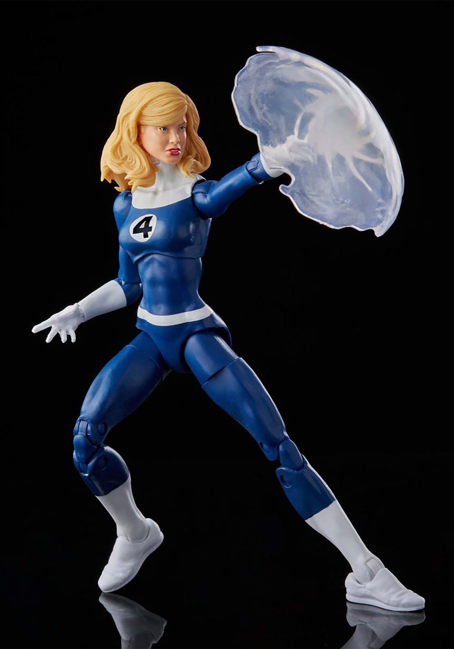 Marvel Legends Series Retro Fantastic Four Marvel's Invisible Woman 6-inch Action Figure Toy Includes 3 Accessories Blue