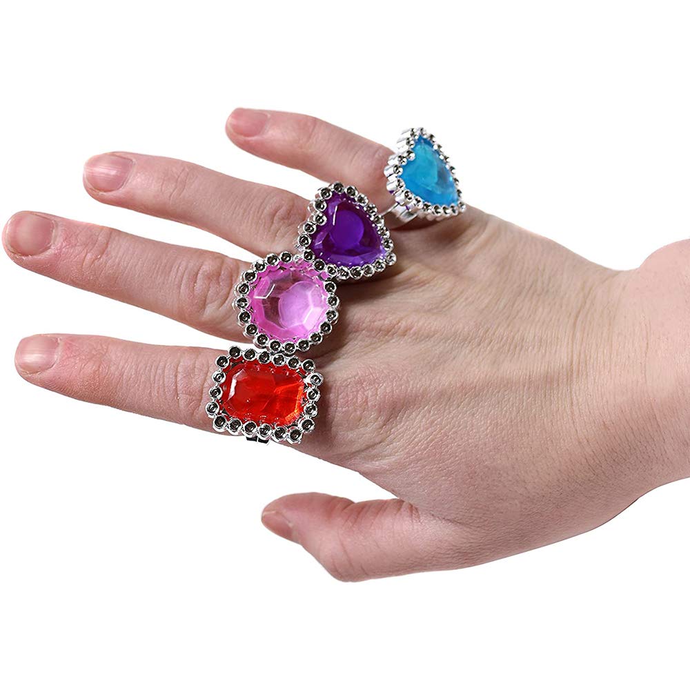 The Dreidel Company Plastic Jewel Ring 1'' (72-Pack)