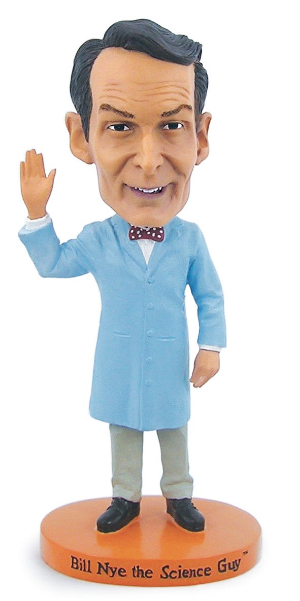 Educational Innovations Bill Nye Bobblehead - Plastic, White, Model BOB-201