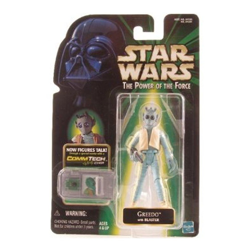 Star Wars, The Power Of The Force Comm Tech, Greedo Action Figure, 3.75 Inches