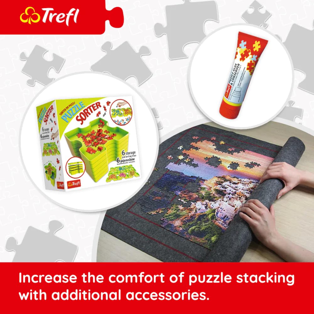 Trefl 1000 Piece Jigsaw Puzzle - The Creation of Adam, 27"x19", Multicolor Cardboard, Model 10590, Fun for Adults & Kids 12+