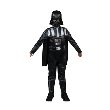 Star Wars Darth Vader Official Youth Halloween Costume - enhanced Quality Padded Jumpsuit with Plastic Mask and Detachable Cape (Large) Multi