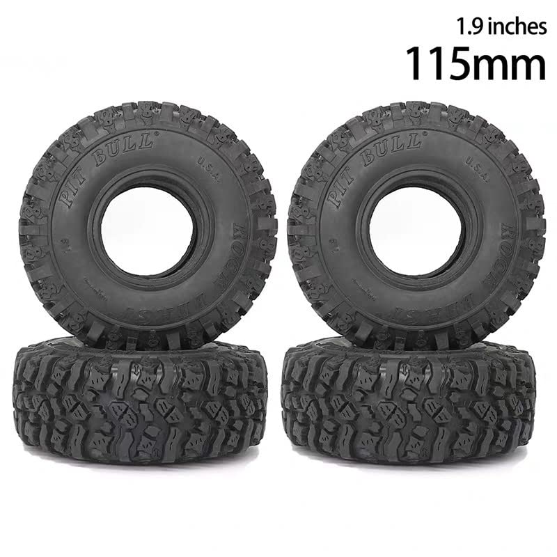 4PCS 120MM 1.9'' Rubber Rocks Tyres/Wheel Tires for 1/10 RC Rock Crawler Axial SCX10 TF2 TRX TRX-4 90047 D90 D110